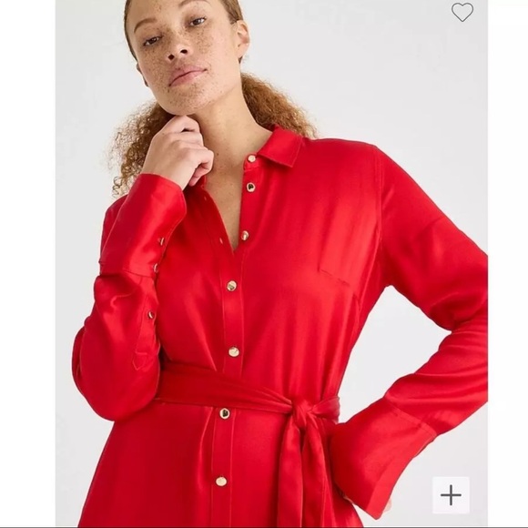 J. Crew Drapey shirtdress in luster crepe black - Picture 6 of 7